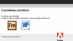 FrameMaker for Word: Use a temporary Table to sort a List
